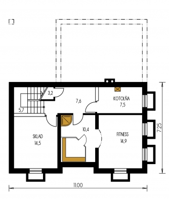Mirror image | Floor plan of basement - BUNGALOW 78
